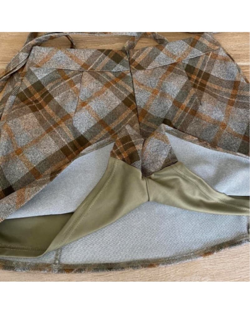 A Line Plaid Skort  - Image 4