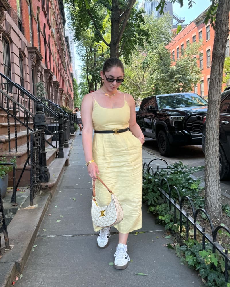 Yellow Linen Dress - Image 2