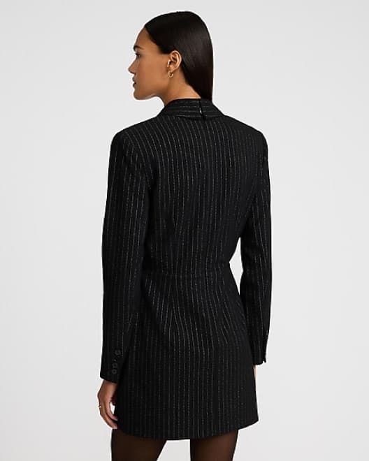 Metallic Pinstripe, Long Sleeve Blazer R - Image 3