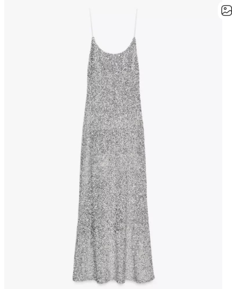 Silver Sequin Dress - Image 2