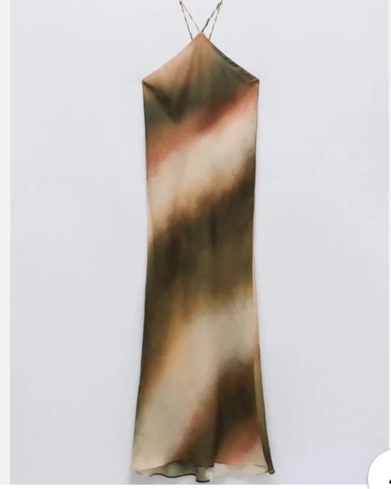Multicolored Maxi Dress with Beaded Back - Image 3