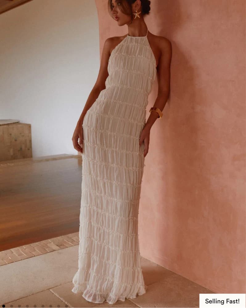 Aullie Maxi Dress - Ivory - Image 1