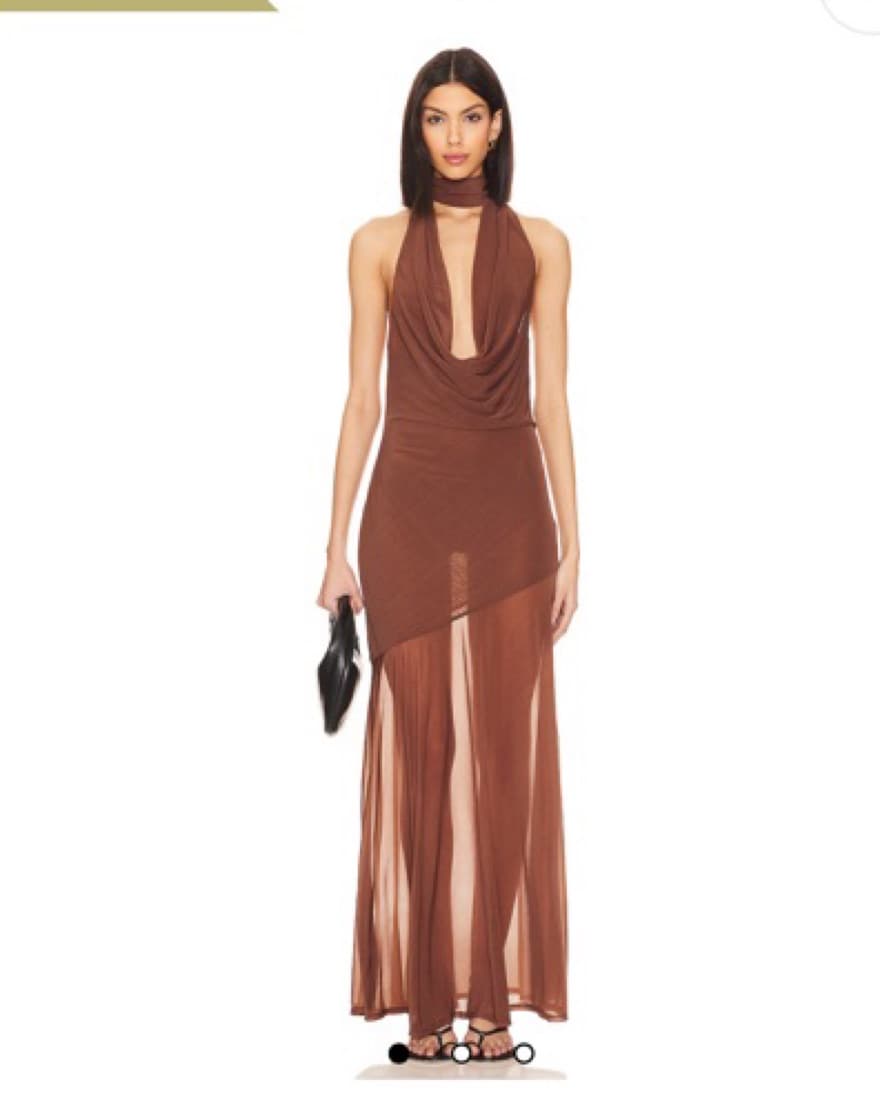 Striking Satin Wrap Dress - Image 2