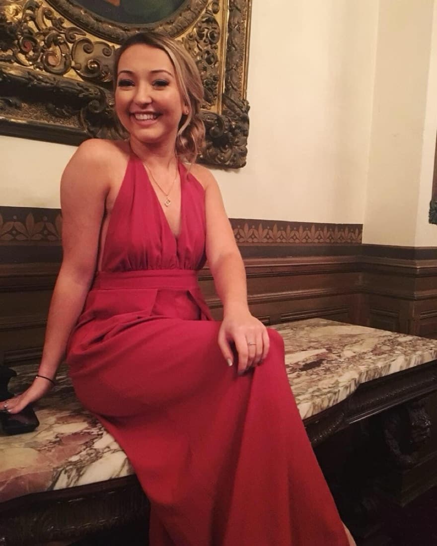 Coral Halter Flowy Jumpsuit - Image 2