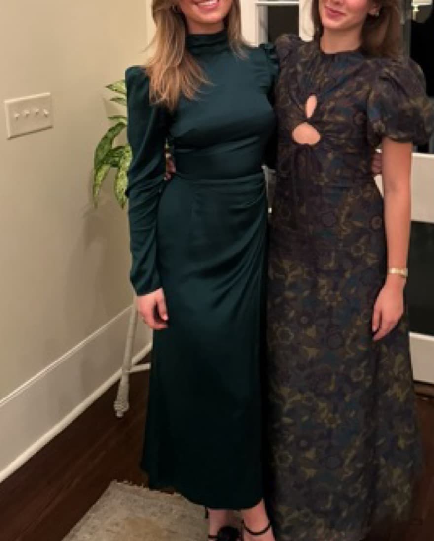 Reformation Evening Silk Dress - Image 3