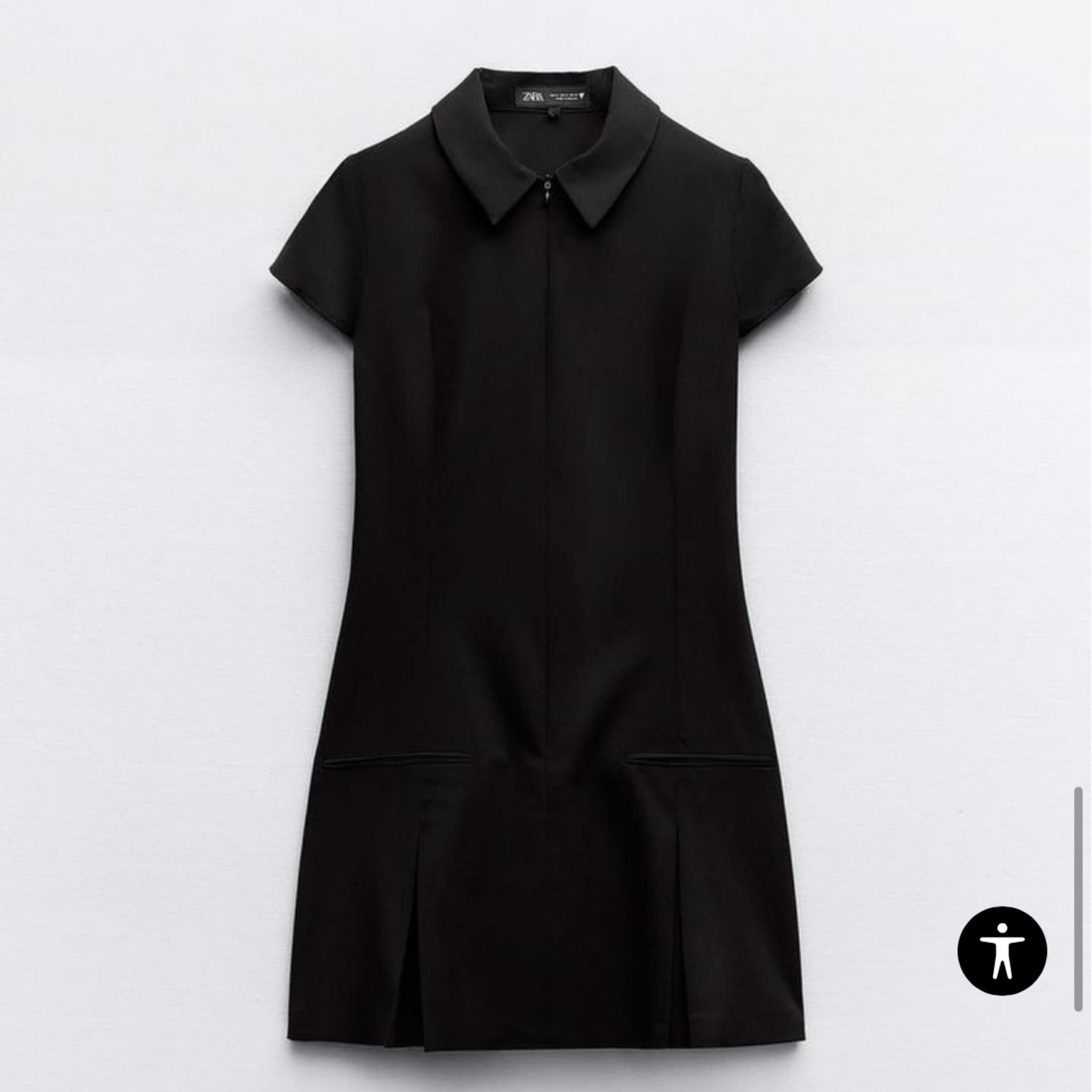 Zara Everyday Black Zip Up Dress - Image 4