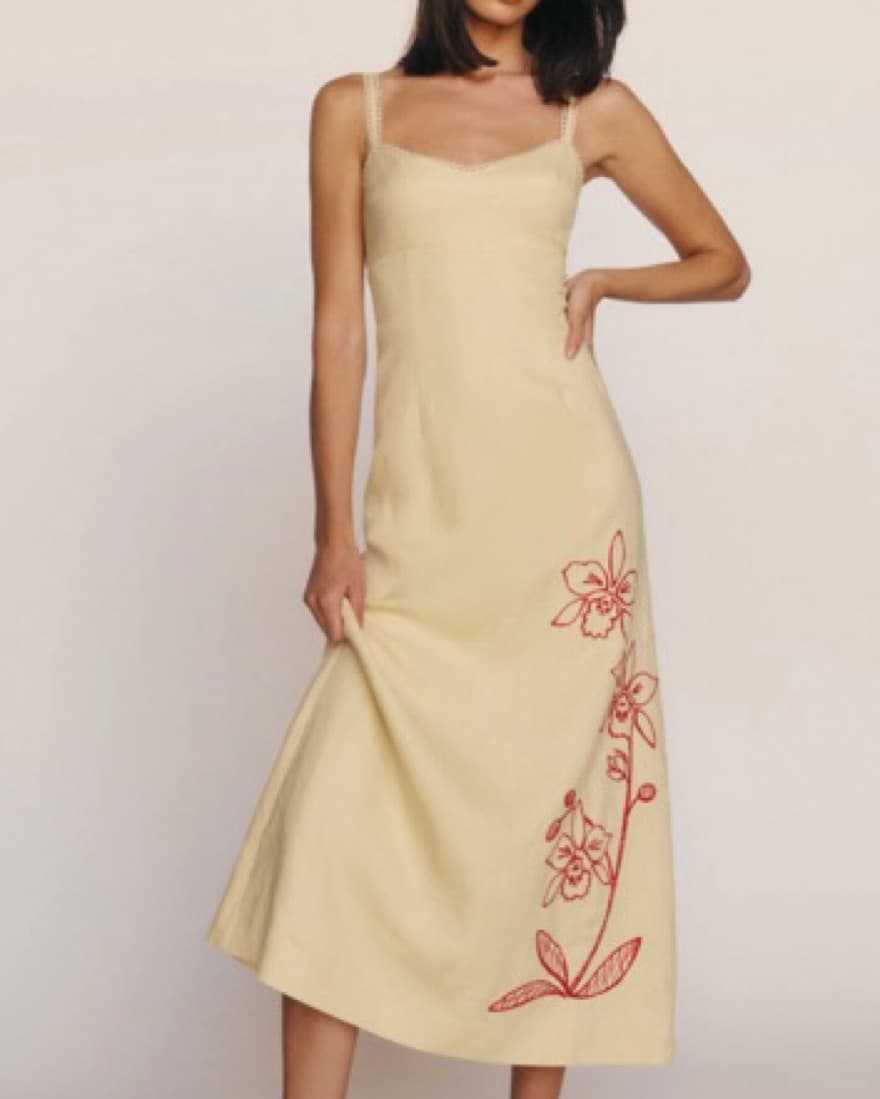 Reformation Colette Linen Dress - Image 3