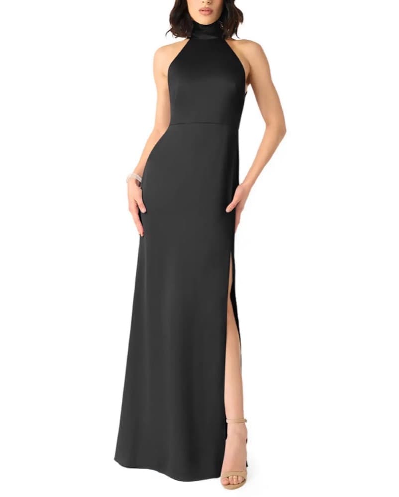 Elegant Halter Neck Maxi Dress - Image 1
