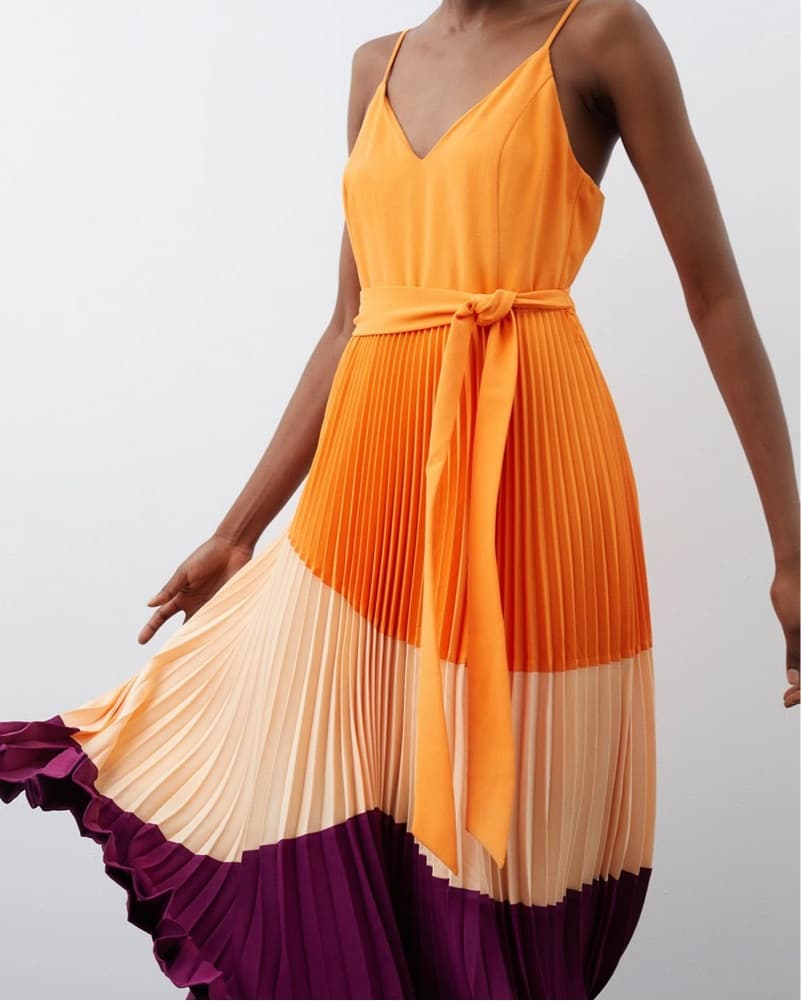 Karen Millen Color Block Strappy Pleated - Image 2
