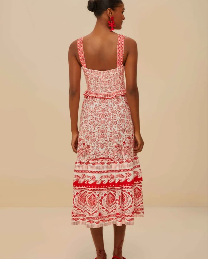 Farm Rio Red River Ride Midi Dress - Image 2