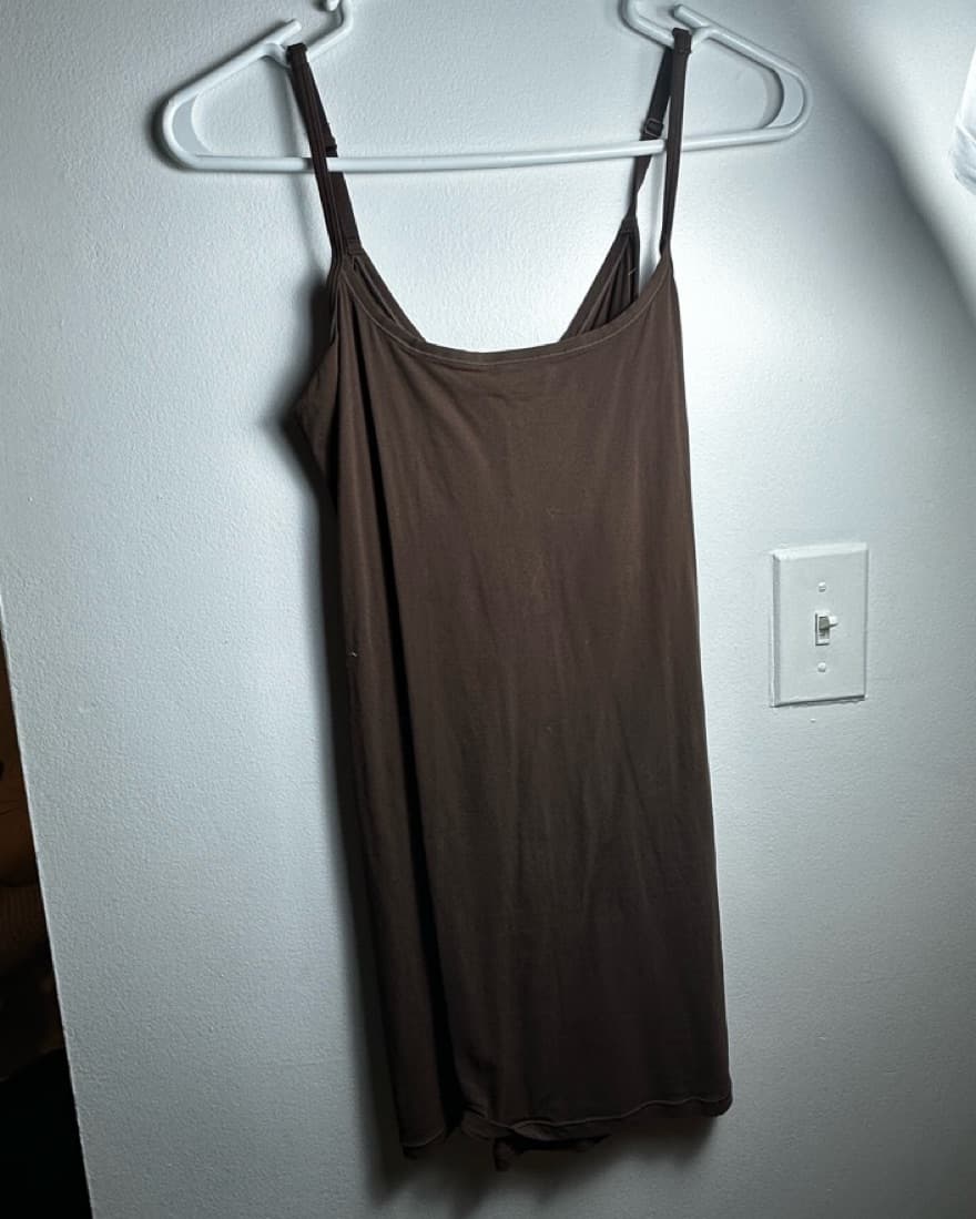 SKIMS Fits Everybody Slip Dress In Cocoa - Image 4