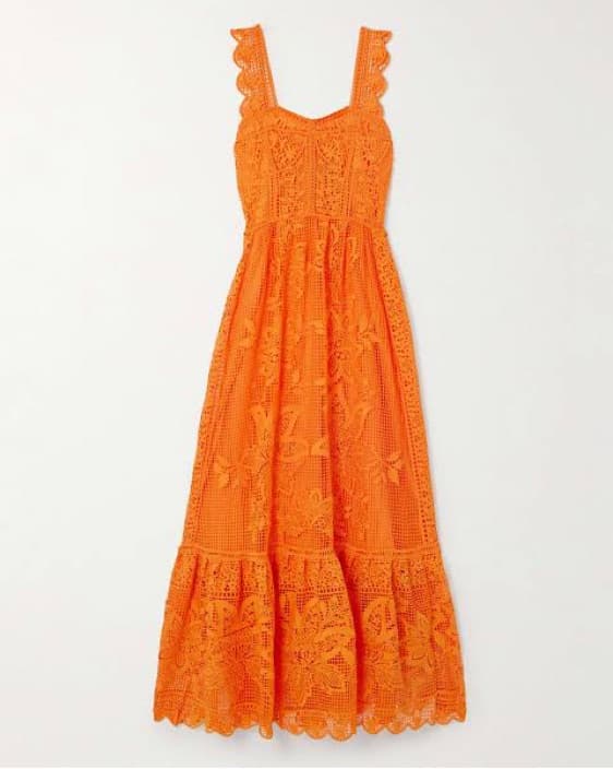 FarmRio Orange Sleeveless Maxi Dress - Image 3