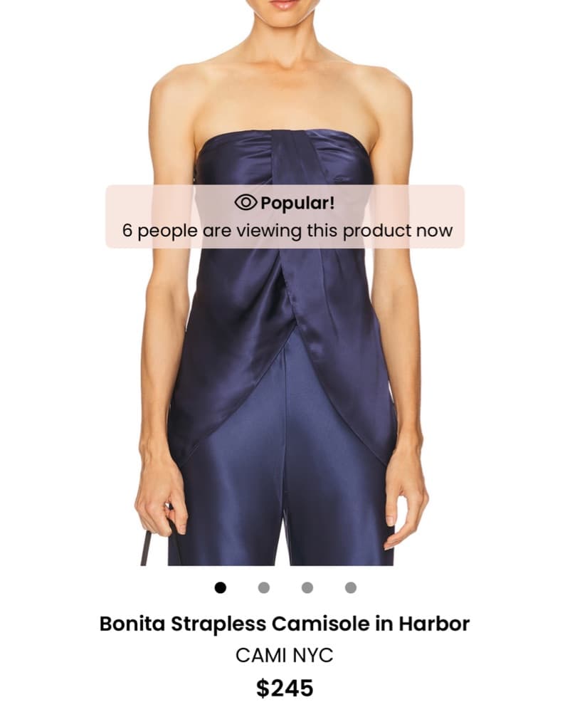 $600 CAMI NYC Navy blue 100% Silk Set  - Image 3