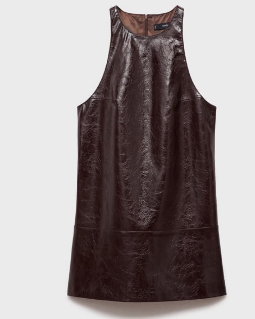 Leather-Effect Sleeveless Dress - Image 4