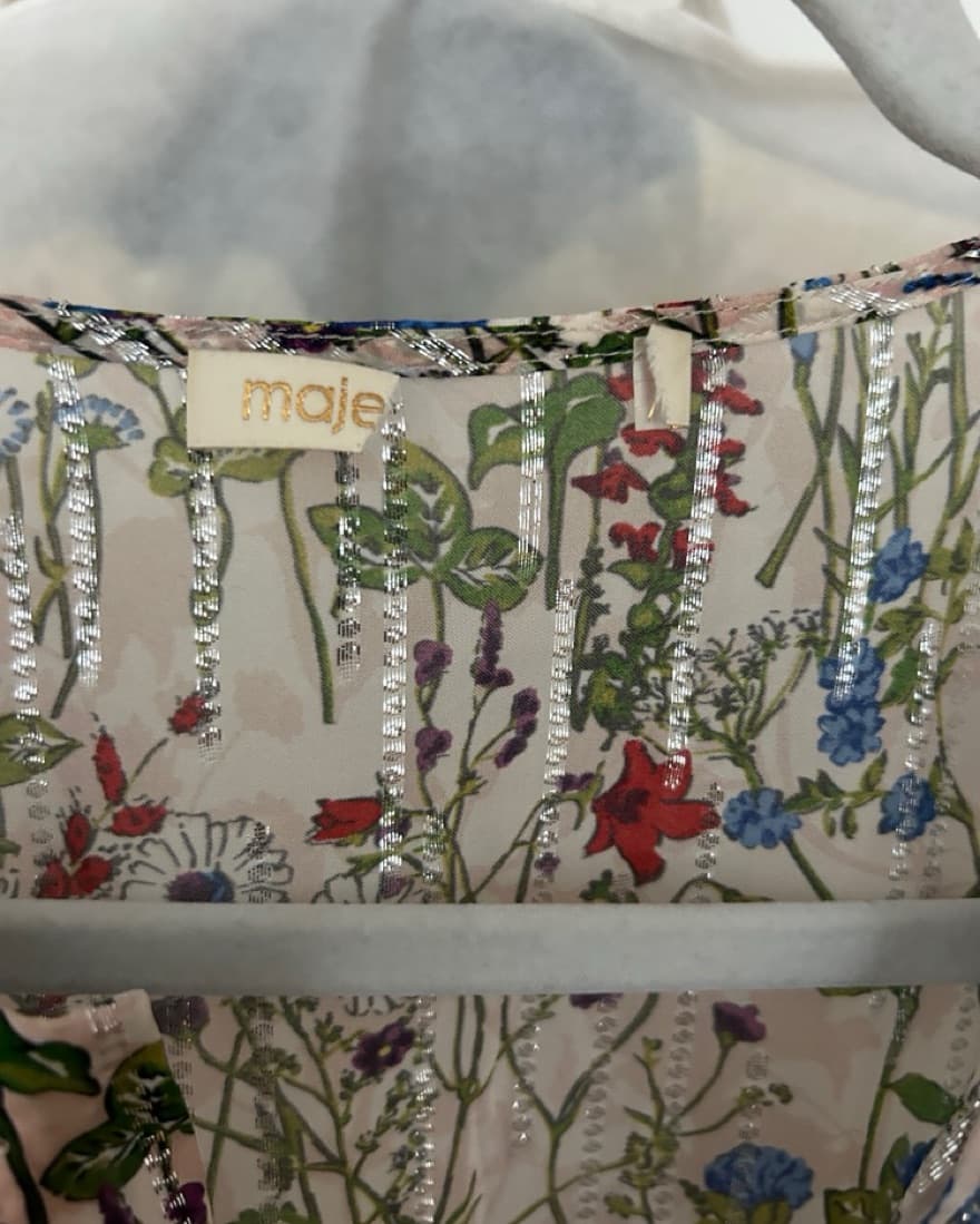Maje Floral High-Low Dress - Image 4