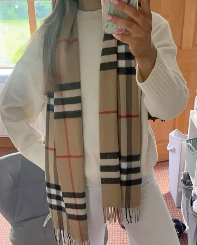 Cashmere Burberry Scarf Giant Check - Image 4