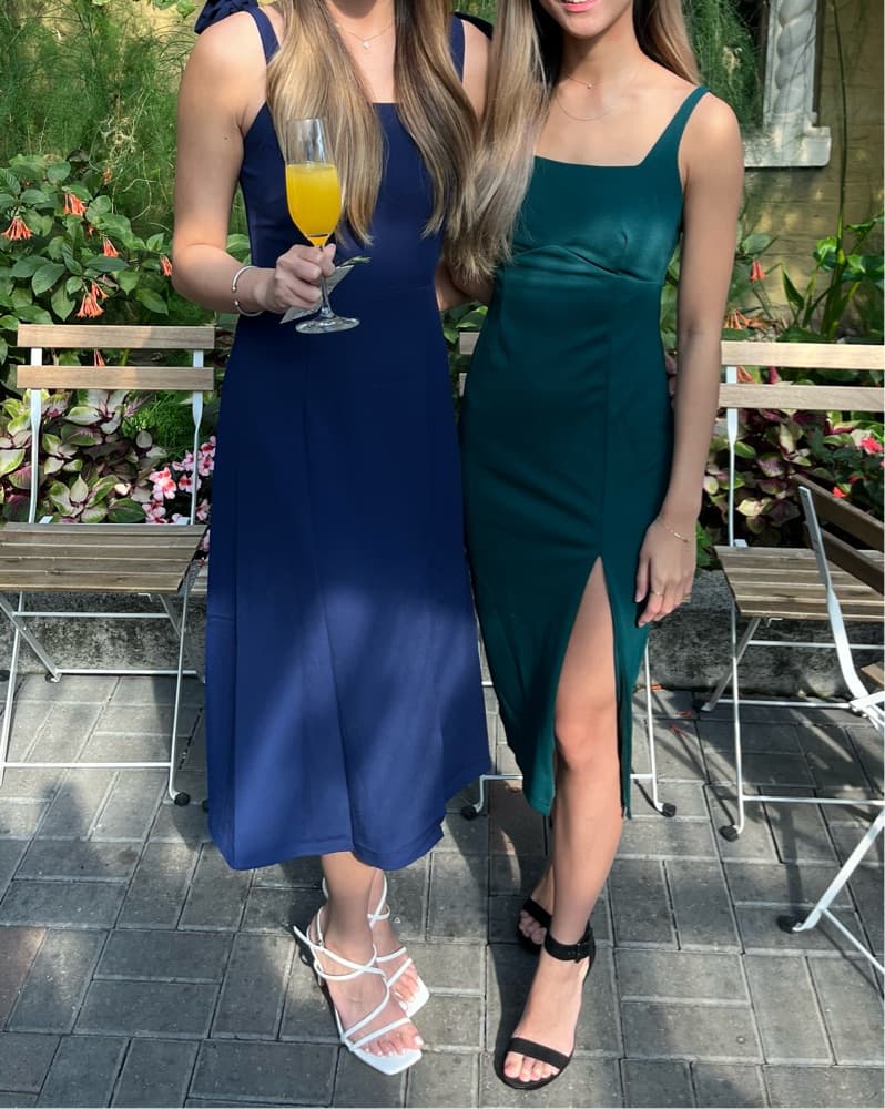 Navy Blue Midi Dress - Image 2