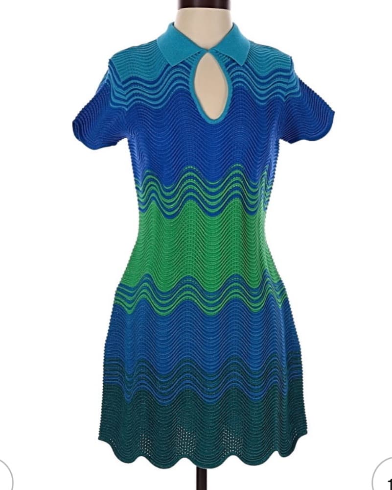 Collared woven style mini dress - Image 5