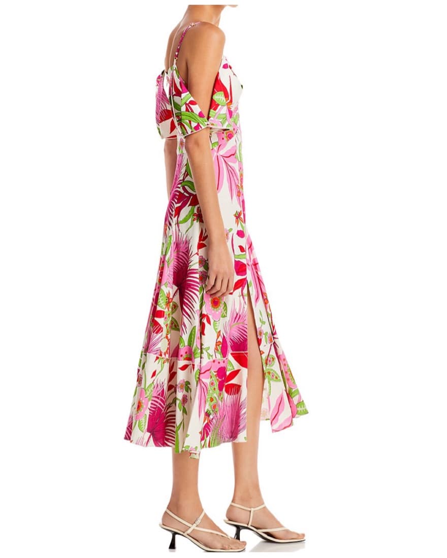 Cult Gaia Dina Linen Floral Dress - Image 3