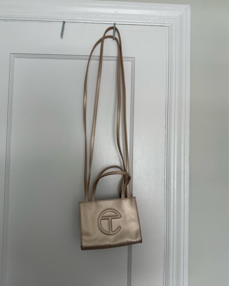 Small Gold Telfar Bag - Image 1
