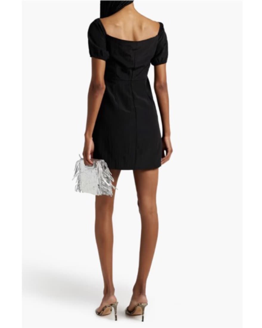 Black Walter Baker Woven Mini Dress  - Image 2