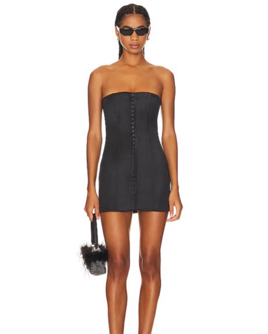 Guizio black Corset Mini Dress - Image 1
