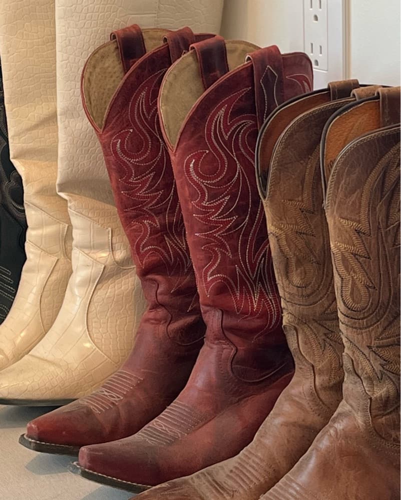 Red Cowboy Boots - Image 1
