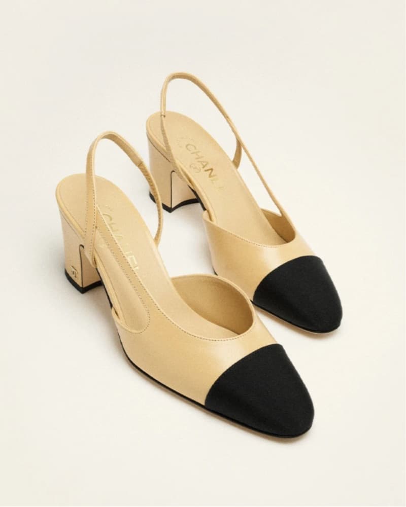 Chanel Grosgrain Slingback Heels - Image 1