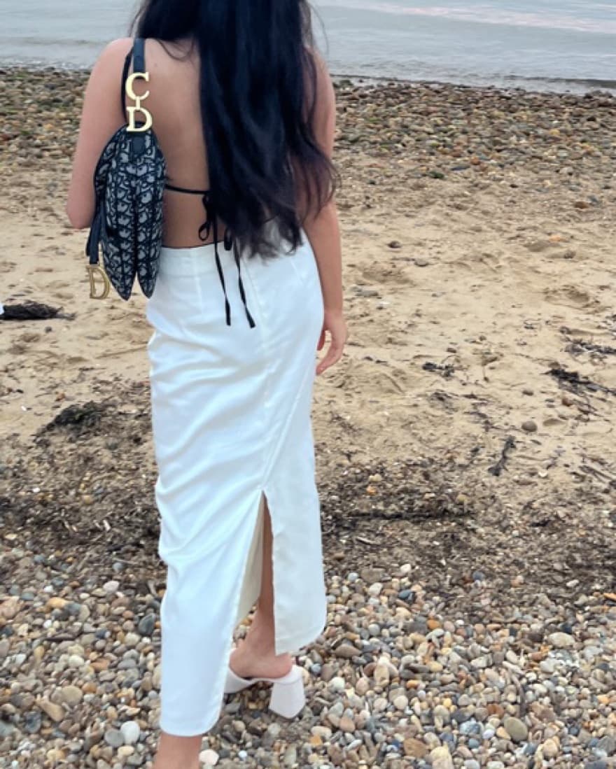 Ivory Satin Two Piece  - Image 2
