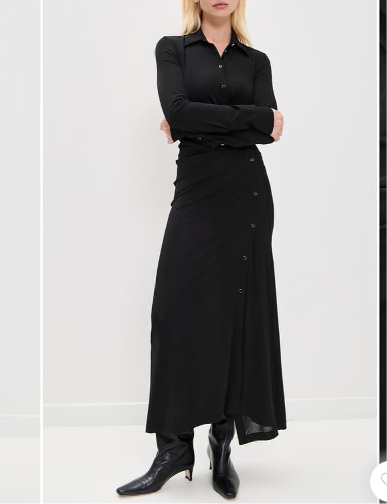 Helmut Lang Black Maxi Dress - Image 3