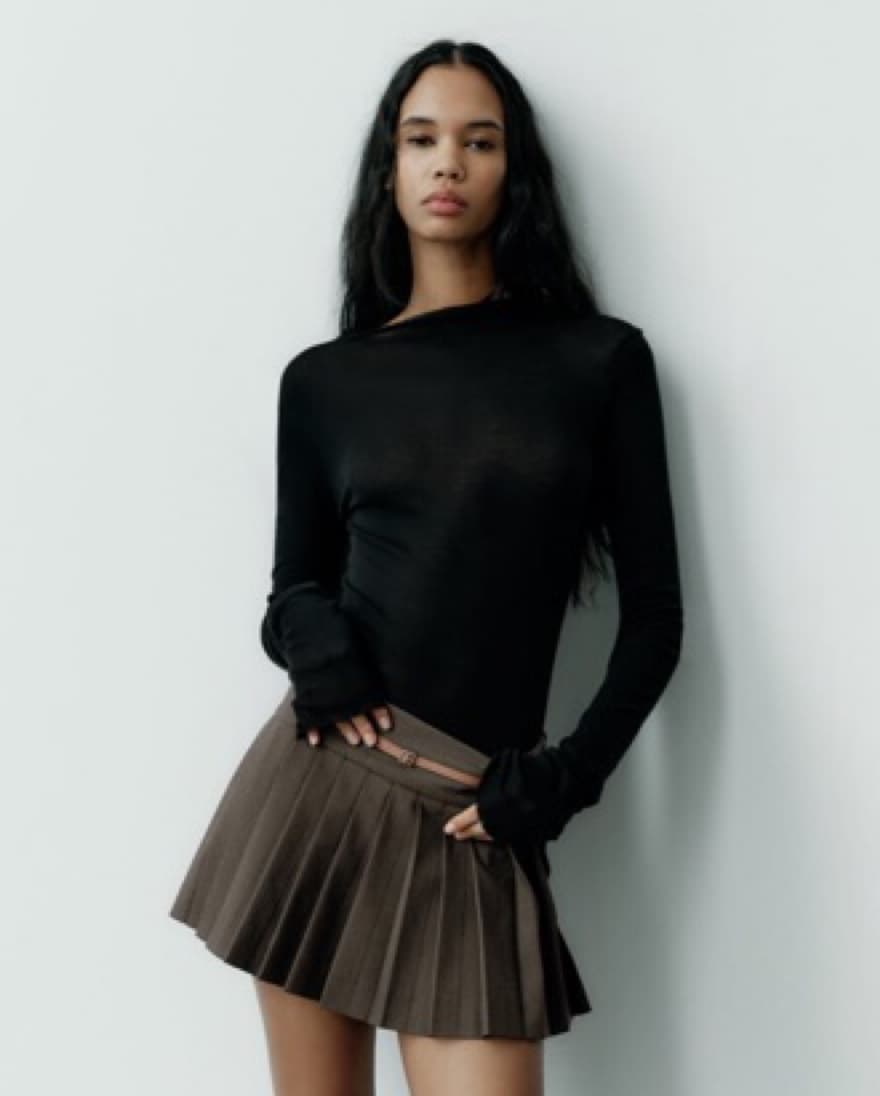 Pleated Mini Skort - Image 1