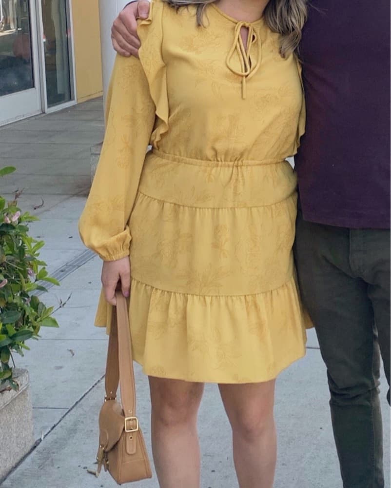 Aritzia Wilfred Yellow Ruffle Dress - Image 1