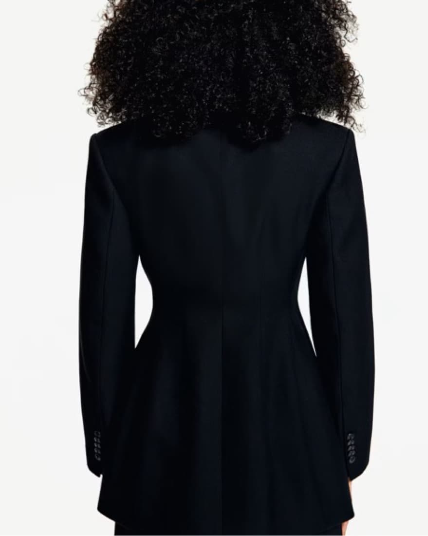 DEFINED-WAIST DOUBLE-BREASTED BLAZER - Image 3
