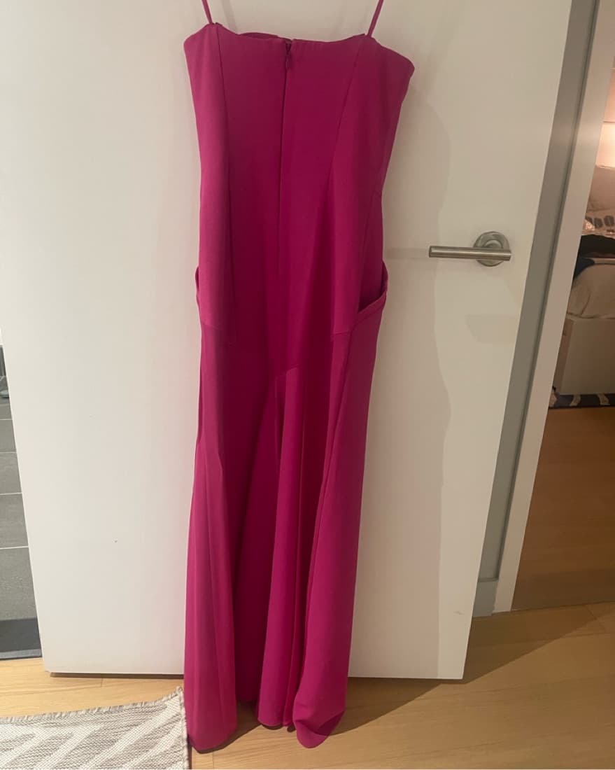 Strapless Pink Gown with Pockets - Image 5
