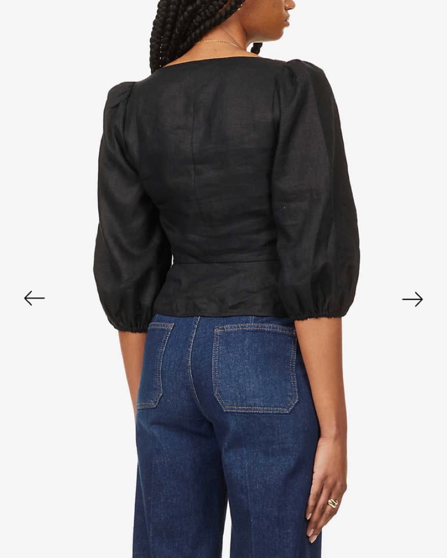 Reformation Linen Lace-up Top  - Image 3