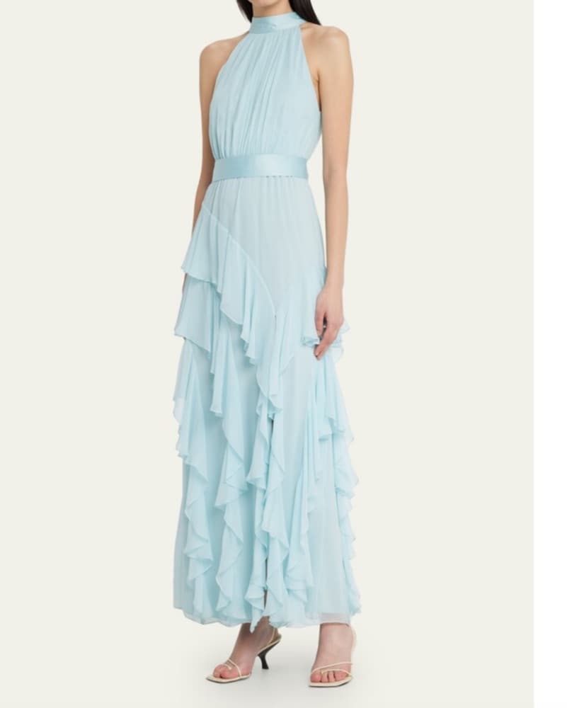 Elegant Ruffled Maxi Dress - Image 1