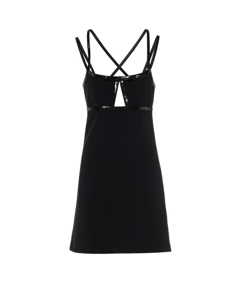 Miu Miu Sequin Black Cutout Dress - Image 3