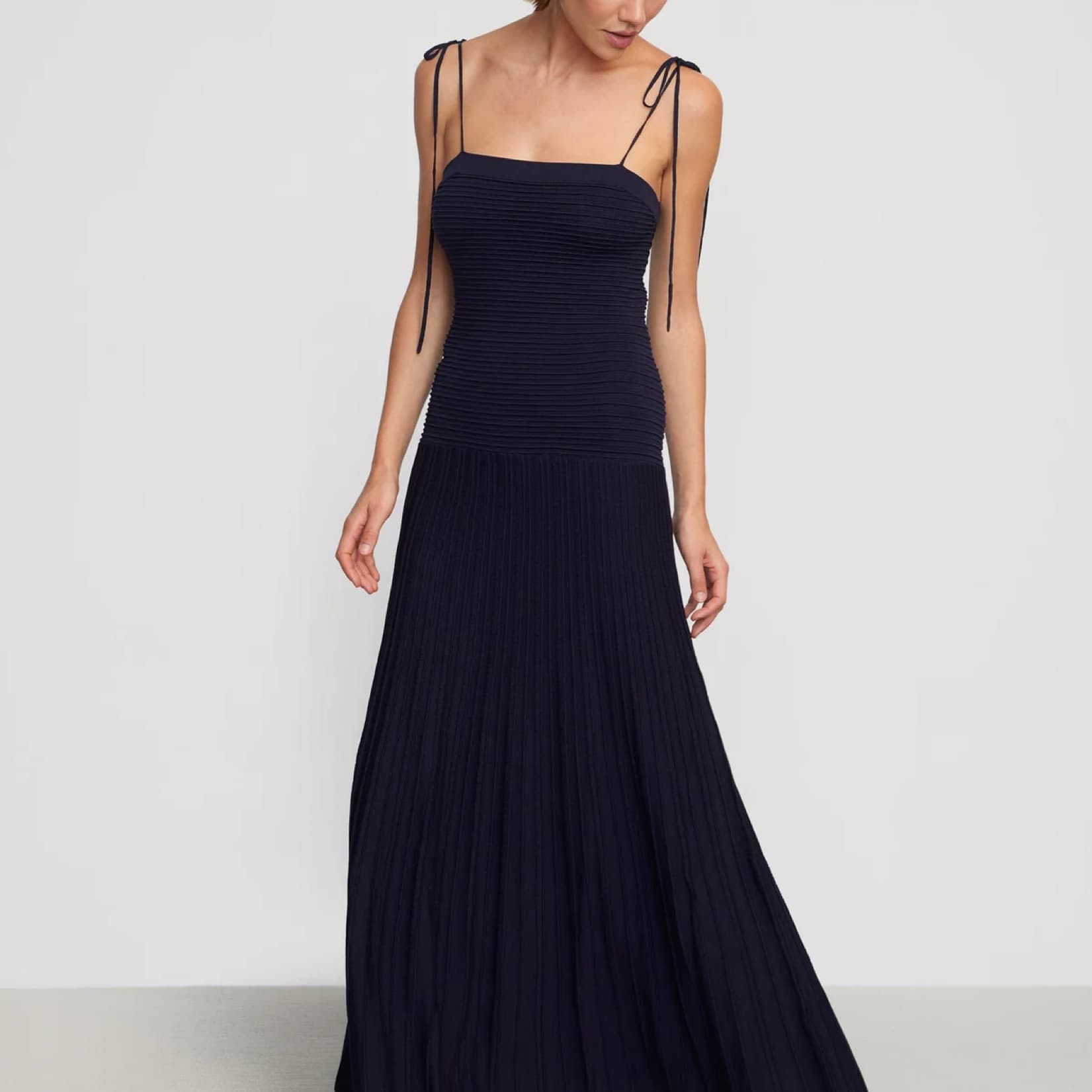 Navy Knit Dress - Image 2