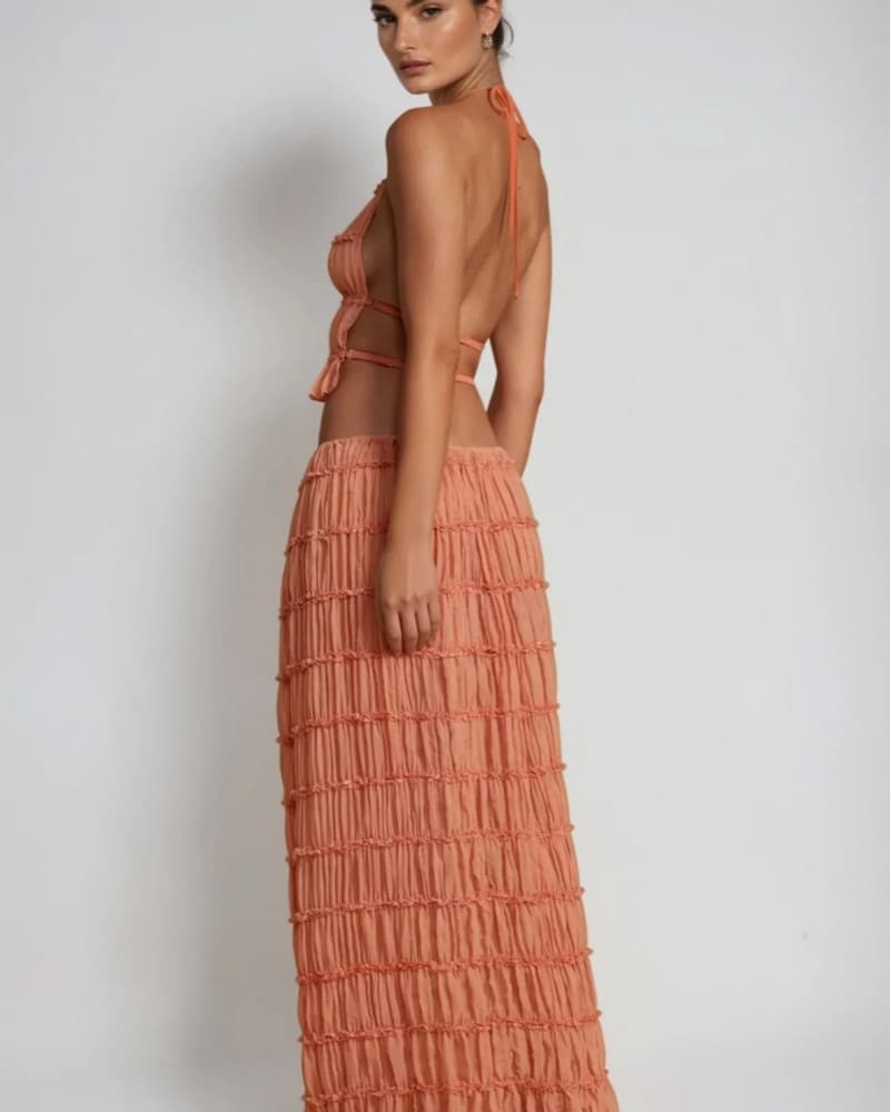 Bernt Ruch Backless Skirt Set In Pink - Image 3