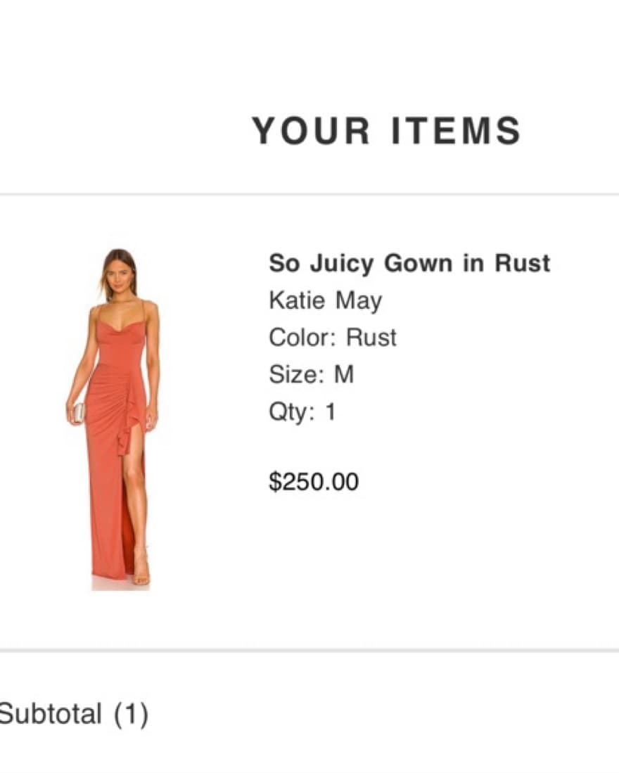 Revolve X katy may Juicy Gownin Rust - Image 5