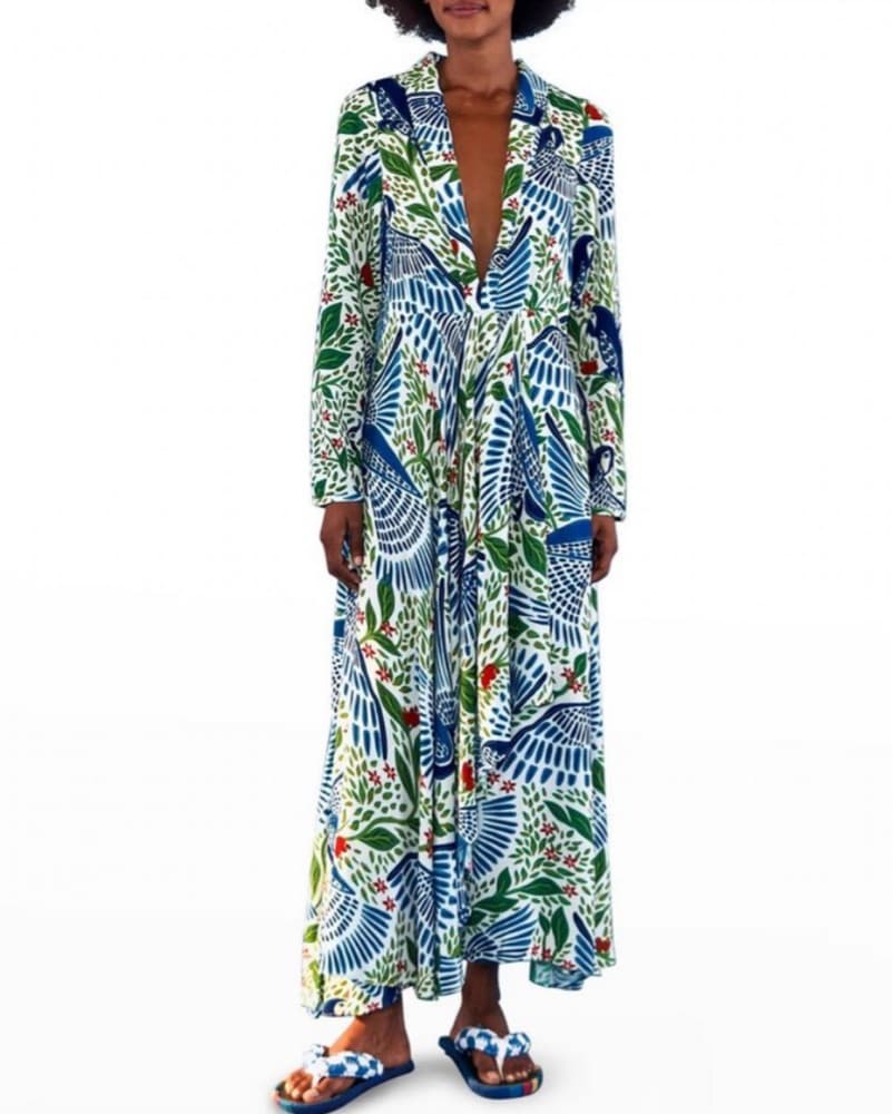 Farm Rio Blue Long Dress - Image 1
