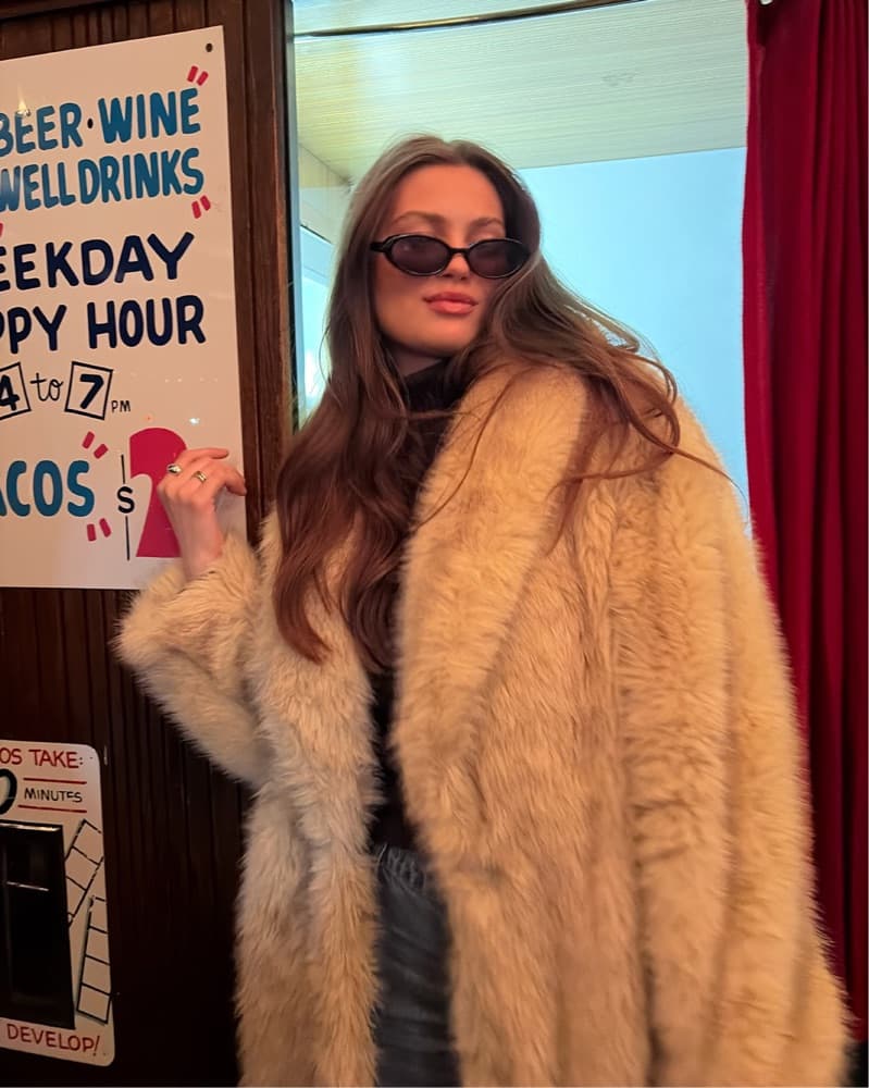 Topshop Long Faux Fur Coat - Image 2