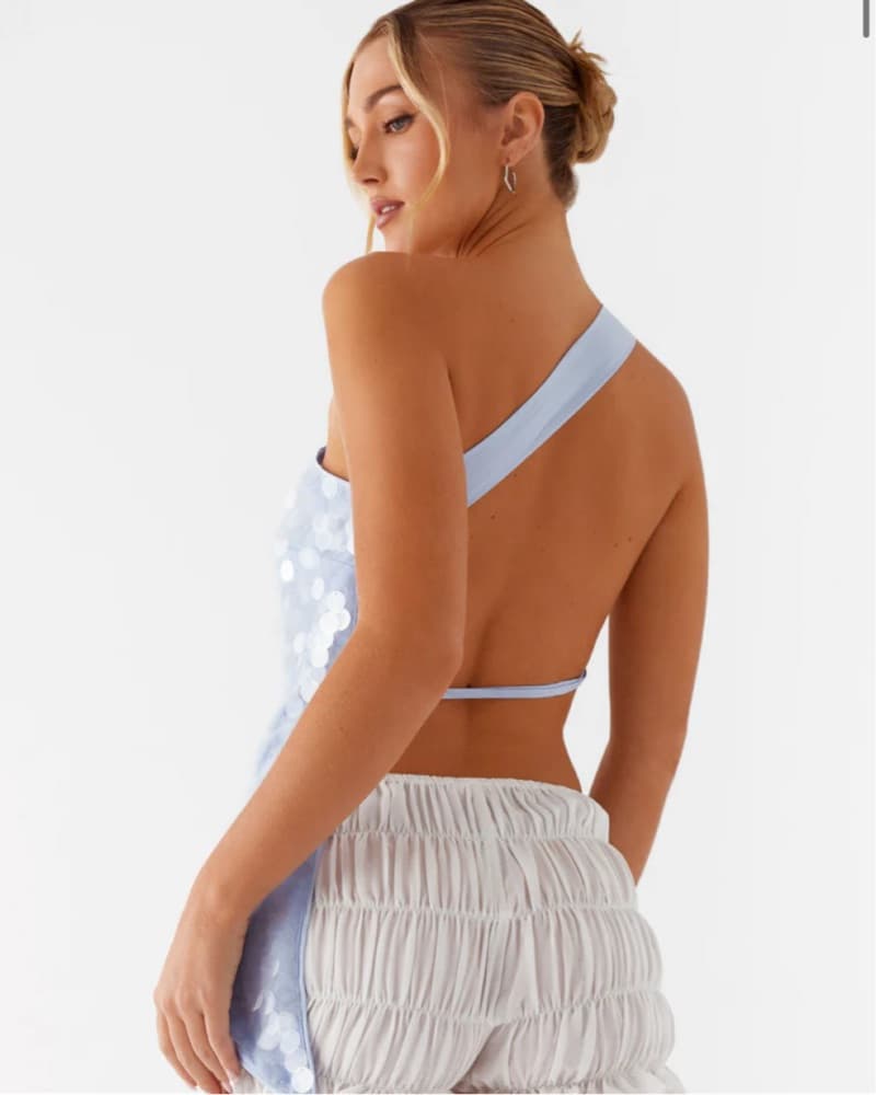 Stylish One-Shoulder Sequin Dress - Image 2