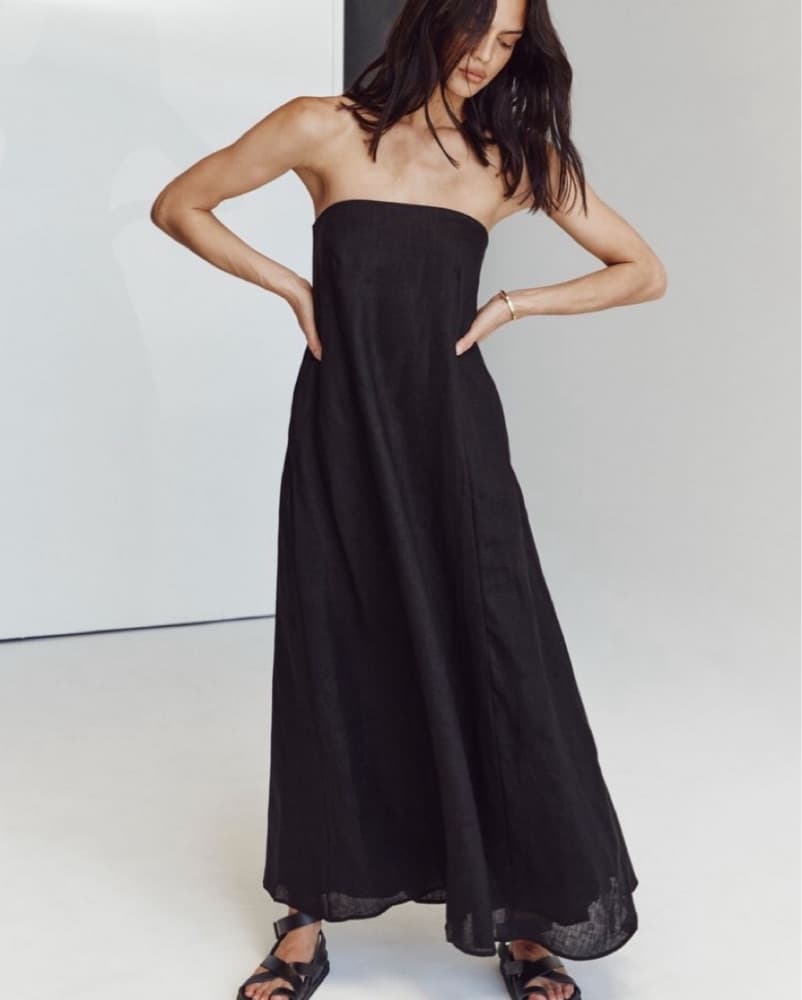Dissh Karney Linen Strapless Dress - Image 3