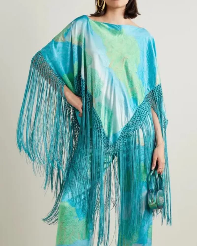 Cult Gaia Fringe Silk Top - Image 2