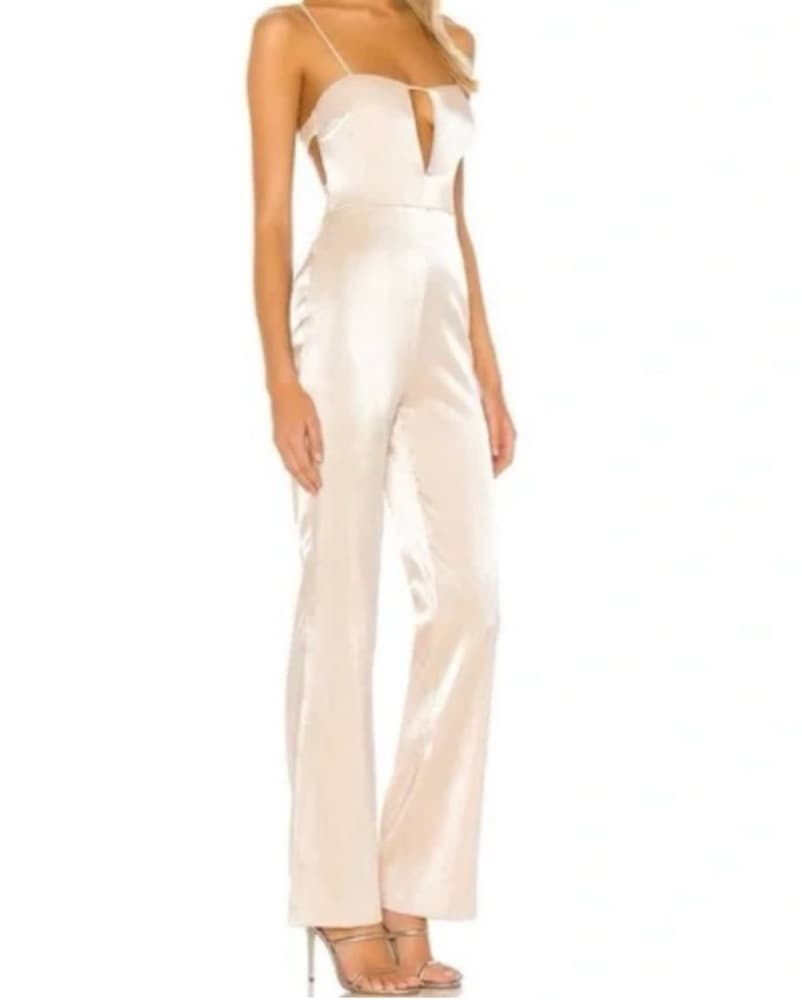 Cream Jumpsuit NBD Revolve  - Image 2