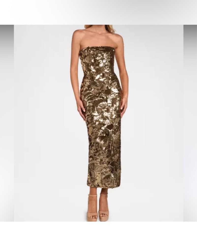 Helsi Sequin Strapless Midi Dress - Image 1