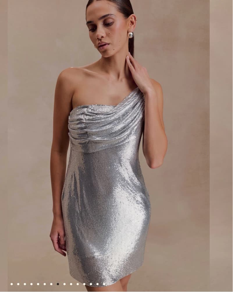 Silver Chainmal Mini Dress - Image 2