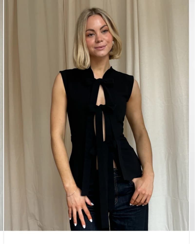 Atelier Tulpe Bowtie Top Date Night Top - Image 3