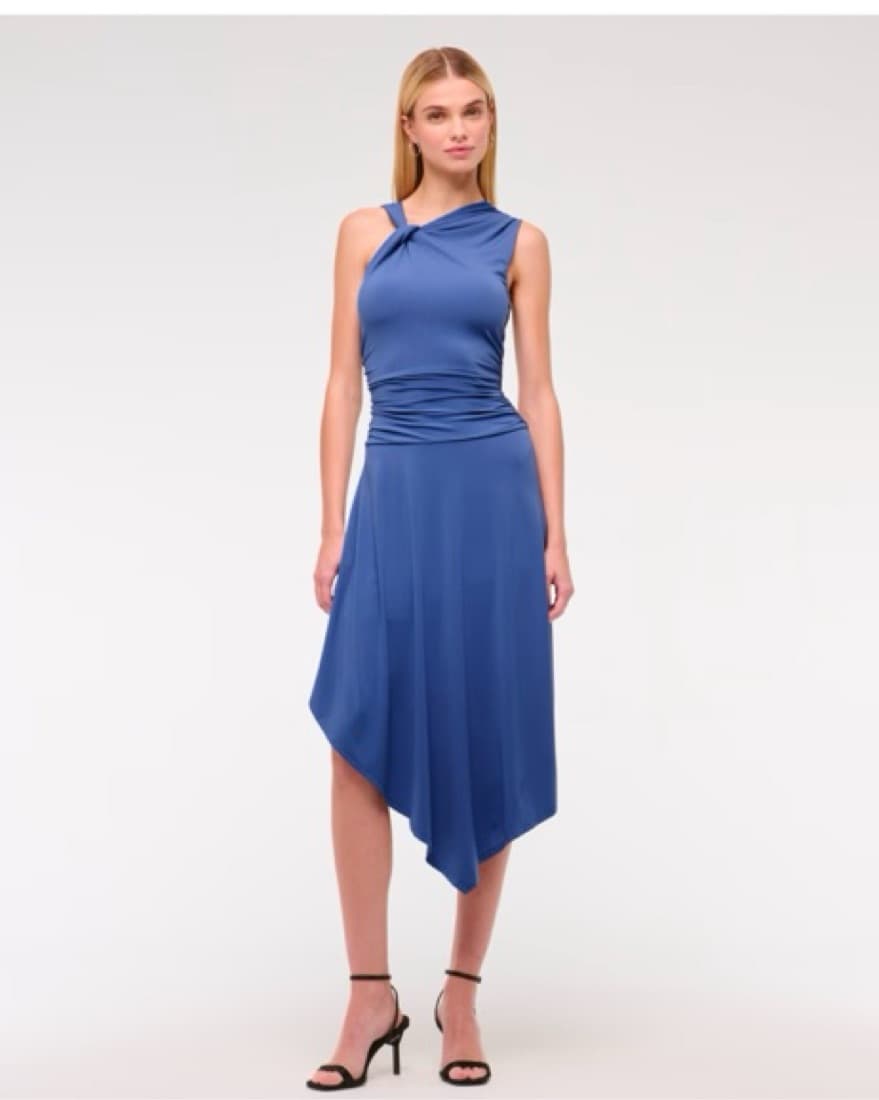 Abercrombie asymmetrical Knit Midi Dress - Image 1